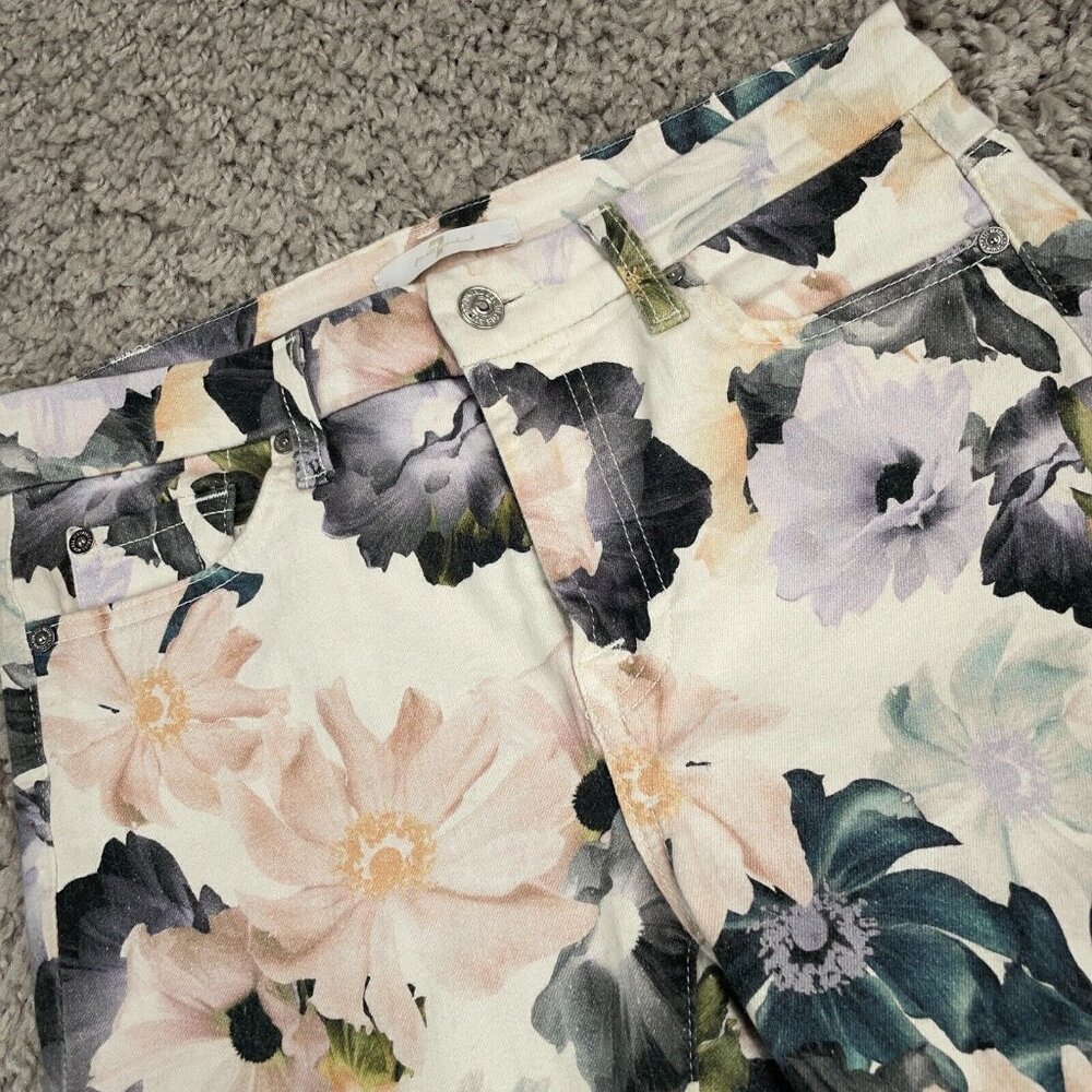 7 For All Mankind Jeans Women's Size 28x28 Printed Ankle Skinny In Desert Garden